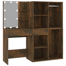 Coiffeuse à led avec armoires