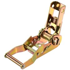 Cliquet Sangle Attache 28mm Fixe Cargo pour Camion Avion Couleur Zinc