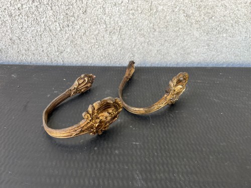 Paire embrasses rideaux bronze