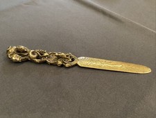 Rare coupe papier « Le Serpent et  Lapin » - sculpture bronze Art Nouveau