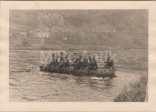 Photo, transition Meuse près de Monthermé en canot pneumatique France 1940 XT...
