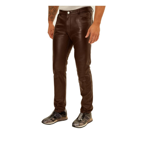 Pantalon cuir motard - pantalon, de