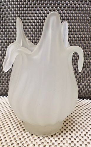 Ancienne tulipe verre dépoli - verre,