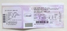 LES VIEILLES CANAILLES - HALLYDAY Ticket concert NON UTILISE LILLE 10 juin 2017