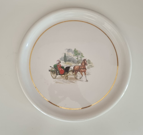 Grand plat gâteau ancien - grand, à