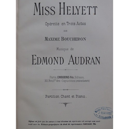 Audran edmond miss helyett - edmond,