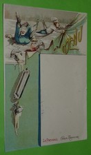 MENU 1910-1920 SCENETTE HUMORISTIQUE LE PATINAGE GLACE RENVERSEE