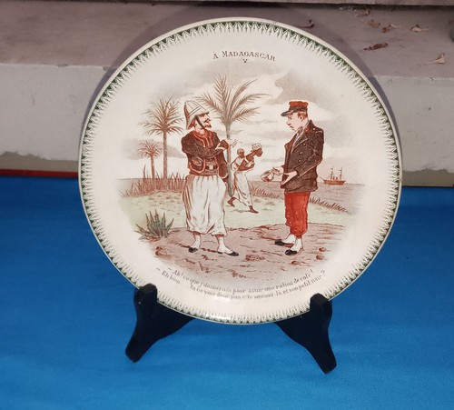Ancienne assiette dessert - À,