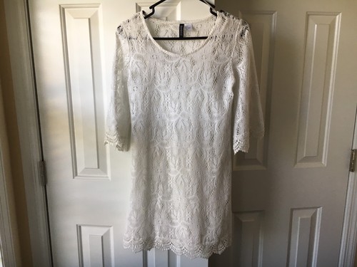 White crochet dress divided - crochet, by