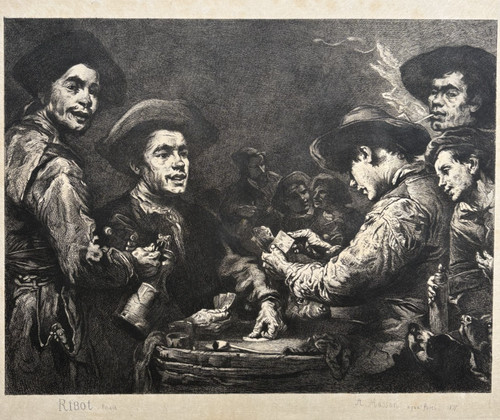 Cabaret normand gravure eau - cabaret,