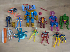 Lot 12+2 figurines Marvel Toybiz Vintage Hulk Cyclops Galactus Thanos