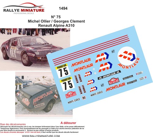 Decals ref 1494 alpine - decals,