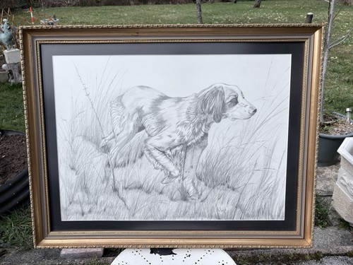 Grand dessin original chien - , de
