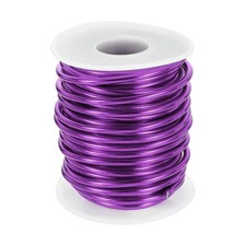 Fil alu 9 (3.0mm) 33ft souple, anodisé violet pour bijoux DIY