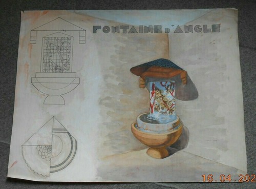 Grand dessin ancien étude - grand,