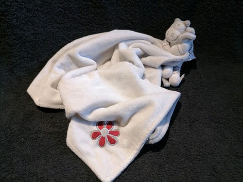 Doudou couverture vache blanc - couverture,