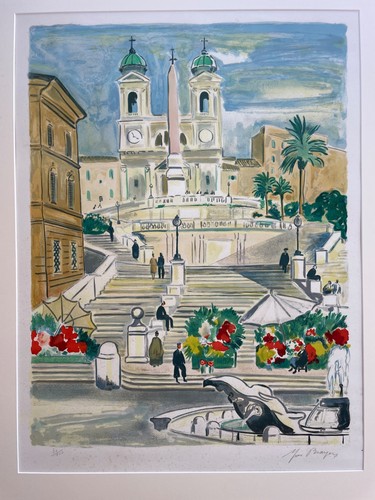 Lithographie signée yves - lithographie,