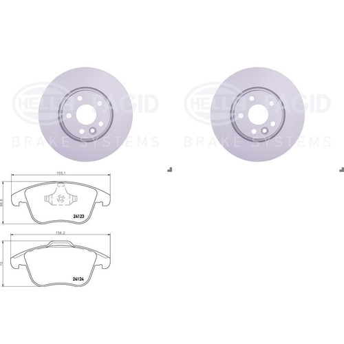 Hela kit freins disques - disques, +
