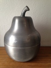 grande  poire BAC à Glaçons  en métal   Seau à glace an 70's   vintage 