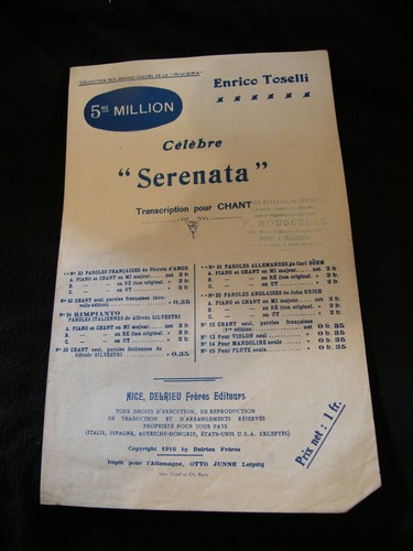 Partition serenata toselli - serenata,