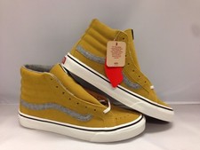 Vans Men's Shoes "Sk8-Hi Slim " -- (Vintage Sued)''--Amber Gold