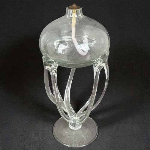 Lampe huile verre soufflé - à,