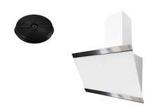 Hotte Aspirante Incliné Sans Tiroir 60 Cm Blanc Avec Filtre Respekta