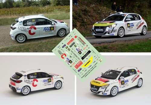 Decals peugeot 208 rally4 - decals, 1/43