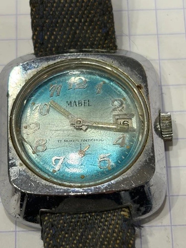 Ancienne montre mabel bleu - ancienne,