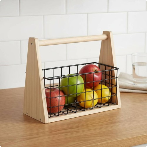 Panier bois métal - et,