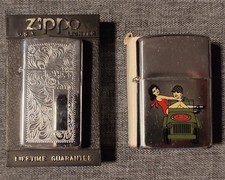 Lot 2 briquets tempête : Zippo Venetian + Lucky Strike