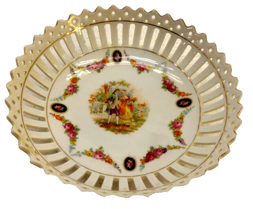 Vtg percé porcelaine - vtg, bol