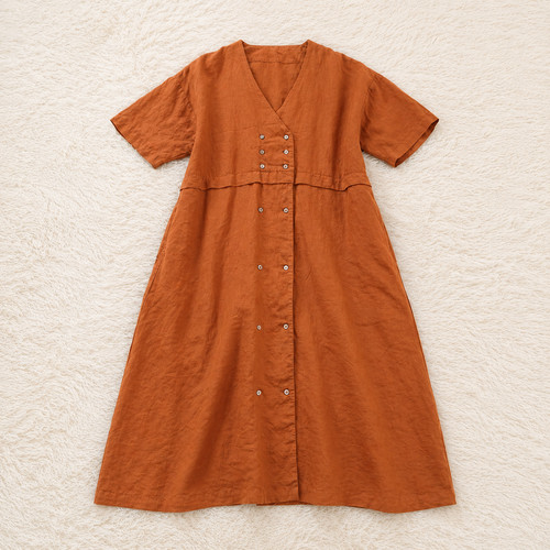 Robe longue chemise double - longue,