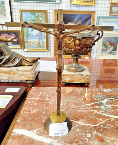 Crucifix bronze moderniste - crucifix, en