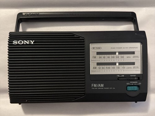Vintage sony icf black - sony, icf-24