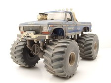 Ford F-250 Monster Truck Bigfoot 1974 Bleu Dirty 66 Inch-Roues Greenlight 1:18