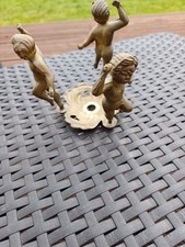 Superbe Élément  Lustre 3  anges angelots chérubins puttis  bronze restauration 