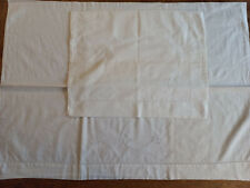 Parure lit berceau bebe drap taie d'oreiller blanc brode ancien vintage