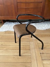 Chaise Enfant Industriel Désignée par Marcel Gascoin. En métal et bois.