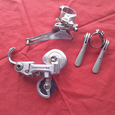 nini Groupe SHIMANO 600 AX(6300 RD AV / AR + manettes sur collier de cadre) NOS