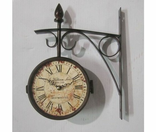 Horloge murale métal style - métal,