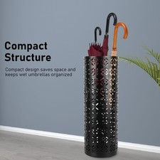 Porte-parapluie Creux 23 X 15 X 15 Cm Pour Entrée Noir Neuf