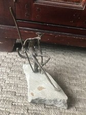 RARE ANCIENNE STATUE DON QUICHOTTE EN BRONZE SIGNÉE Très finement sculptée