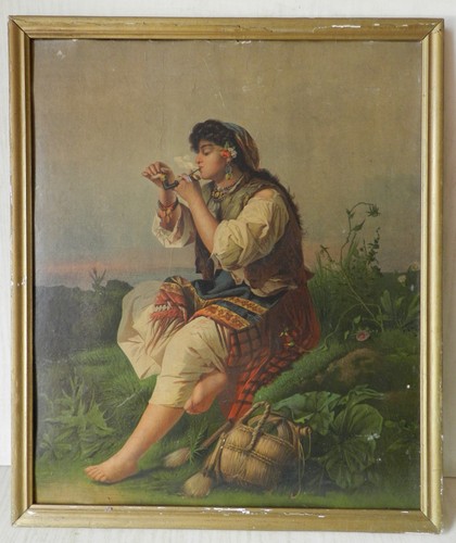 Grande chromolithographie xixe - grande,