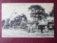 CARTE POSTALE AVIATION AEROSTATION DIRIGEABLE LE LEBAUDY AIRSHIP CHALONS OURAGAN