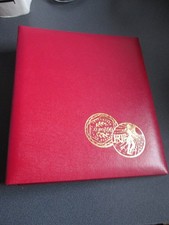 Classeur cuir  rouge avec