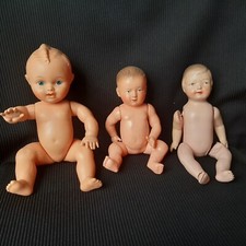 LOT DE 3 POUPONS  CELLULOID  SIC 21 cm  A RESTAURER  - PETITCOLLIN 20 cm  1930