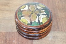 Ancienne Boite En Bois Vintage Décoration peint à la main sculpté Collection 