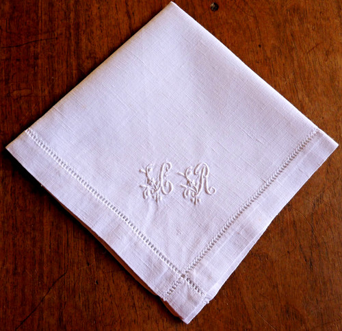 Serviette thé mouchoir ancien - serviette,