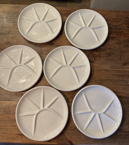 Assiettes fondue blanches - à,